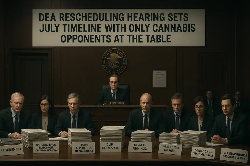 DEA Rescheduling Hearing Sets July Timeline With Only Cannabis Opponents at the Table