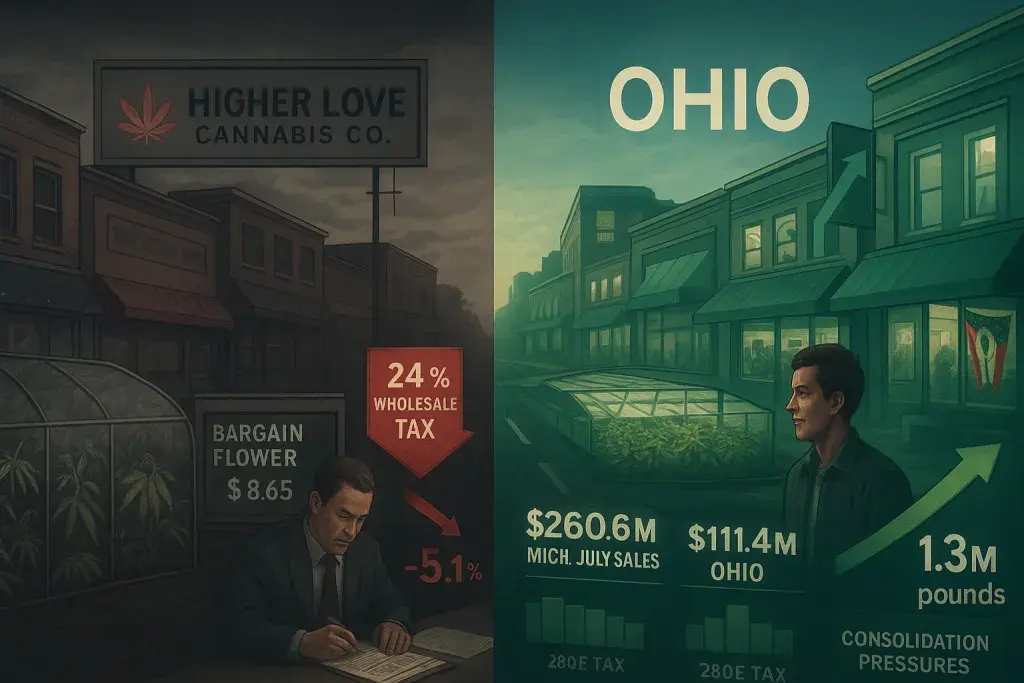 Michigan Cannabis Sales Slip as Ohio's Market Gains Ground