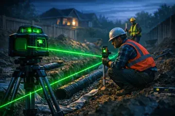 Laser Levels Ensure Accurate Slopes for Effective Drainage Projects